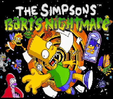 Simpsons, The - Bart's Nightmare (Europe) screen shot title